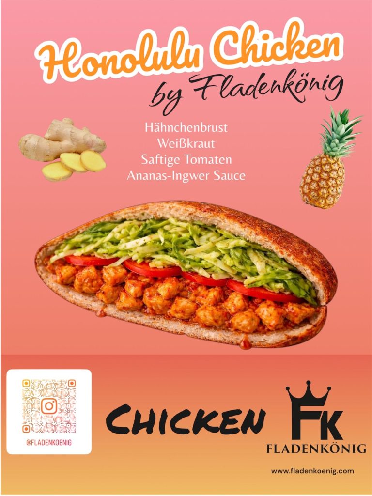Honolulu Chicken Fladenkönig